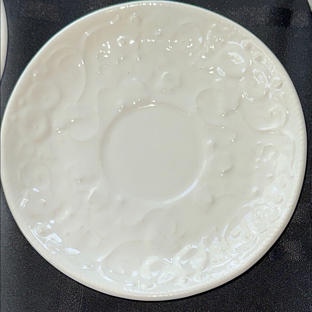 White Bordallo Pinheiro White Morning Flower Set of four cup and saucers 🌸